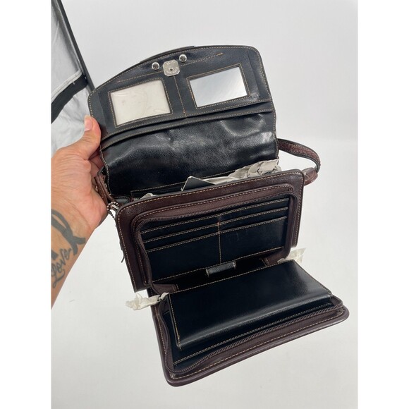 Tooled Leather Faux Alligator Mini Leather Wallet Compartment MC Marc Chantal - Picture 7 of 13